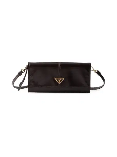 Prada Women's Leather Wallet with Shoulder Strap | Thumbnail 1 Prada Women's Leather Wallet with Shoulder Strap | Thumbnail 1