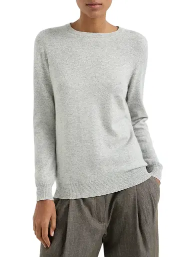 Brunello Cucinelli Women's Cashmere Sweater with Monili | Thumbnail 2 Brunello Cucinelli Women's Cashmere Sweater with Monili | Thumbnail 2