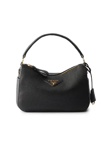 Prada Women's Leather Shoulder Bag - Black | Thumbnail 1 Prada Women's Leather Shoulder Bag - Black | Thumbnail 1