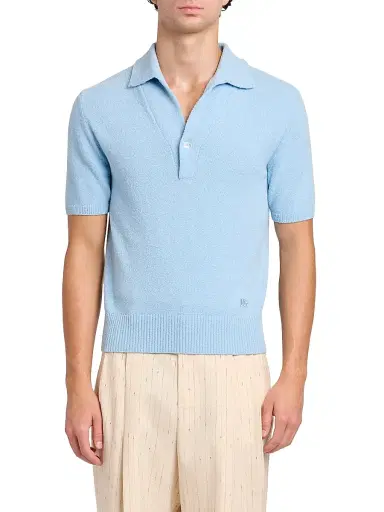 Dolce & Gabbana Men's Knit Short-Sleeve Polo Shirt | Thumbnail 3 Dolce & Gabbana Men's Knit Short-Sleeve Polo Shirt | Thumbnail 3