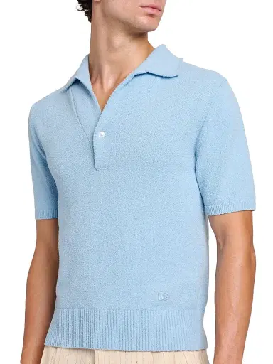 Dolce & Gabbana Men's Knit Short-Sleeve Polo Shirt | Thumbnail 6 Dolce & Gabbana Men's Knit Short-Sleeve Polo Shirt | Thumbnail 6