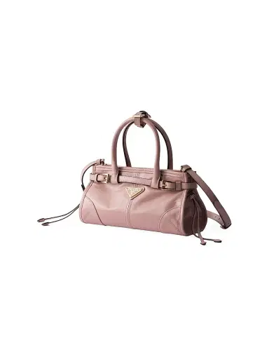 Prada Women's Bonnie Leather Mini Top Handle Bag - Pink | Thumbnail 2 Prada Women's Bonnie Leather Mini Top Handle Bag - Pink | Thumbnail 2