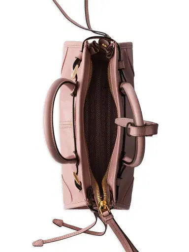 Prada Women's Bonnie Leather Mini Top Handle Bag - Pink | Thumbnail 5 Prada Women's Bonnie Leather Mini Top Handle Bag - Pink | Thumbnail 5