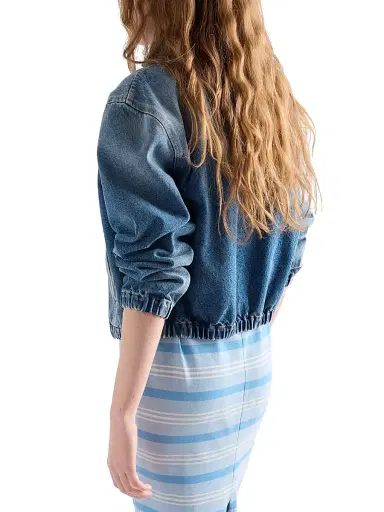 Prada Women's Denim Jacket - Blue | Thumbnail 3 Prada Women's Denim Jacket - Blue | Thumbnail 3