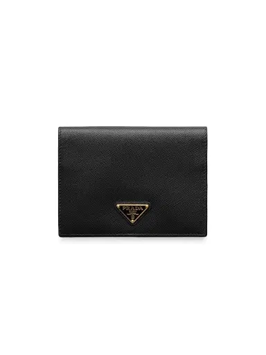 Prada Women's Saffiano Leather Passport Holder - Black | Thumbnail 1 Prada Women's Saffiano Leather Passport Holder - Black | Thumbnail 1