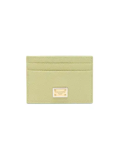 Dolce & Gabbana Women's Leather Card Holder - Salvia | Thumbnail 1 Dolce & Gabbana Women's Leather Card Holder - Salvia | Thumbnail 1