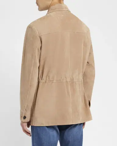 Brioni Men's Suede Field Jacket | Thumbnail 3 Brioni Men's Suede Field Jacket | Thumbnail 3