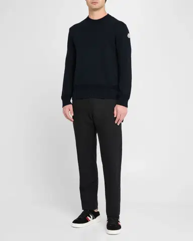 Moncler Men's Cotton Crewneck Sweater | Thumbnail 2 Moncler Men's Cotton Crewneck Sweater | Thumbnail 2