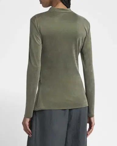 Giorgio Armani Asymmetric Jersey Long-Sleeve Top | Thumbnail 3 Giorgio Armani Asymmetric Jersey Long-Sleeve Top | Thumbnail 3
