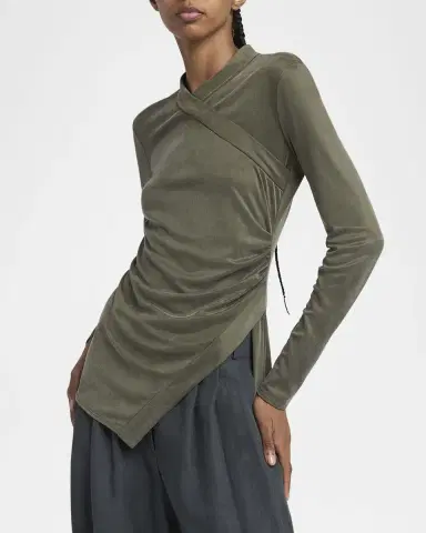 Giorgio Armani Asymmetric Jersey Long-Sleeve Top | Thumbnail 5 Giorgio Armani Asymmetric Jersey Long-Sleeve Top | Thumbnail 5