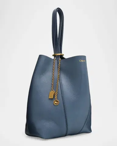 Chloé Spin Medium Tote Bag in Leather | Thumbnail 7 Chloé Spin Medium Tote Bag in Leather | Thumbnail 7