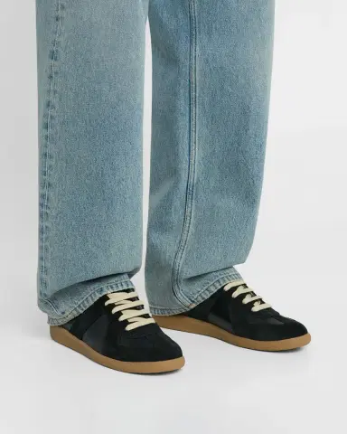 Maison Margiela Men 's Replica Leather Low-Top Sneakers | Thumbnail 2 Maison Margiela Men 's Replica Leather Low-Top Sneakers | Thumbnail 2