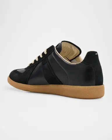 Maison Margiela Men 's Replica Leather Low-Top Sneakers | Thumbnail 4 Maison Margiela Men 's Replica Leather Low-Top Sneakers | Thumbnail 4