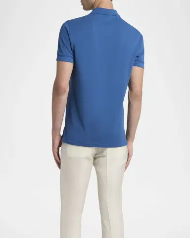 Tom Ford Men's Lyocell Pique Polo Shirt | Thumbnail 3 Tom Ford Men's Lyocell Pique Polo Shirt | Thumbnail 3