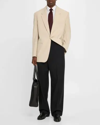 Saint Laurent Men's Wool-Silk Relaxed Sport Coat | Thumbnail 2 Saint Laurent Men's Wool-Silk Relaxed Sport Coat | Thumbnail 2