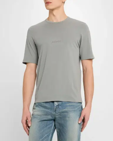 Saint Laurent Men's Basic Logo T-Shirt | Thumbnail 4 Saint Laurent Men's Basic Logo T-Shirt | Thumbnail 4