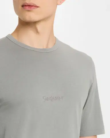 Saint Laurent Men's Basic Logo T-Shirt | Thumbnail 5 Saint Laurent Men's Basic Logo T-Shirt | Thumbnail 5