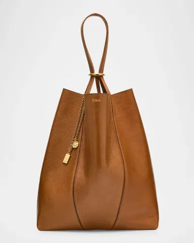 Chloé Spin North-South Tote Bag in Leather | Thumbnail 5 Chloé Spin North-South Tote Bag in Leather | Thumbnail 5