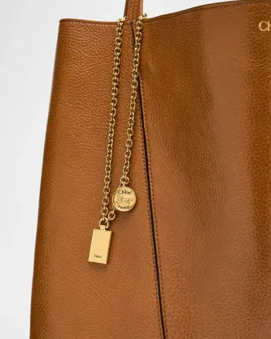 Chloé Spin North-South Tote Bag in Leather | Thumbnail 6 Chloé Spin North-South Tote Bag in Leather | Thumbnail 6