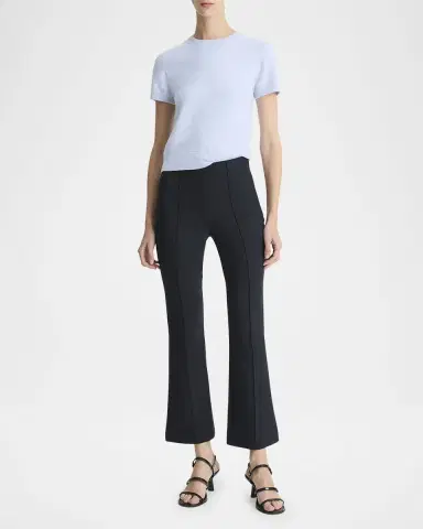 Vince Cropped Flare-Leg Pintuck Pants | Thumbnail 2 Vince Cropped Flare-Leg Pintuck Pants | Thumbnail 2