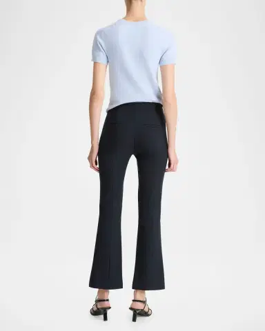 Vince Cropped Flare-Leg Pintuck Pants | Thumbnail 3 Vince Cropped Flare-Leg Pintuck Pants | Thumbnail 3