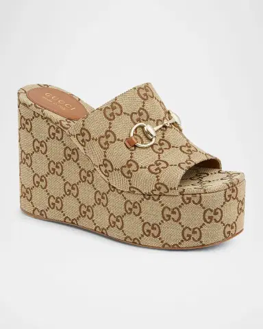 Gucci Carmen GG Canvas Platform Wedge Sandals | Thumbnail 2 Gucci Carmen GG Canvas Platform Wedge Sandals | Thumbnail 2