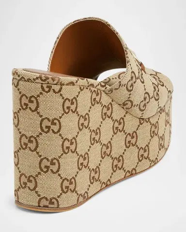 Gucci Carmen GG Canvas Platform Wedge Sandals | Thumbnail 3 Gucci Carmen GG Canvas Platform Wedge Sandals | Thumbnail 3
