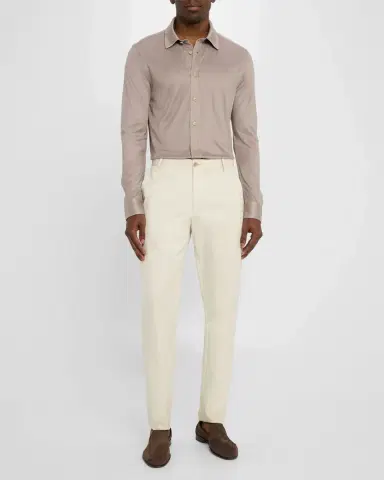 Brioni Men's Silk Pique Sport Shirt | Thumbnail 2 Brioni Men's Silk Pique Sport Shirt | Thumbnail 2