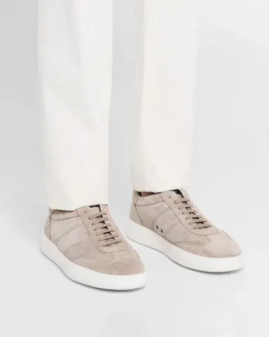 Brioni Men's New Cassette Suede Low-Top Sneakers | Thumbnail 2 Brioni Men's New Cassette Suede Low-Top Sneakers | Thumbnail 2