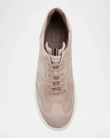 Brioni Men's New Cassette Suede Low-Top Sneakers | Thumbnail 6 Brioni Men's New Cassette Suede Low-Top Sneakers | Thumbnail 6
