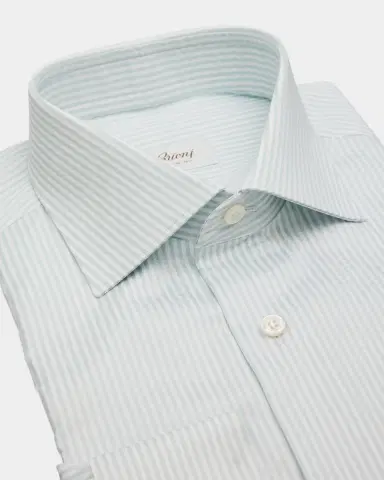 Brioni Men's Cotton Bengal Stripe Dress Shirt | Thumbnail 2 Brioni Men's Cotton Bengal Stripe Dress Shirt | Thumbnail 2
