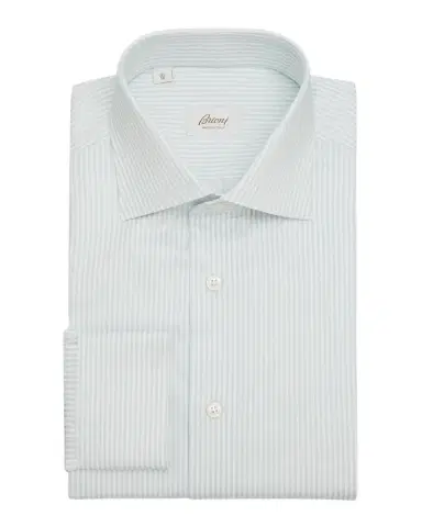 Brioni Men's Cotton Bengal Stripe Dress Shirt | Thumbnail 1 Brioni Men's Cotton Bengal Stripe Dress Shirt | Thumbnail 1