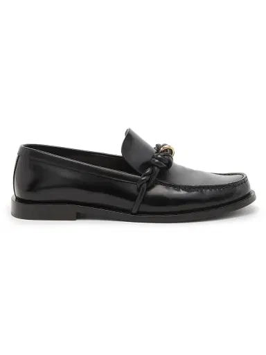 Jil Sander Women's Braided-Design Leather Loafers - Black - Size 11 | Thumbnail 1 Jil Sander Women's Braided-Design Leather Loafers - Black - Size 11 | Thumbnail 1