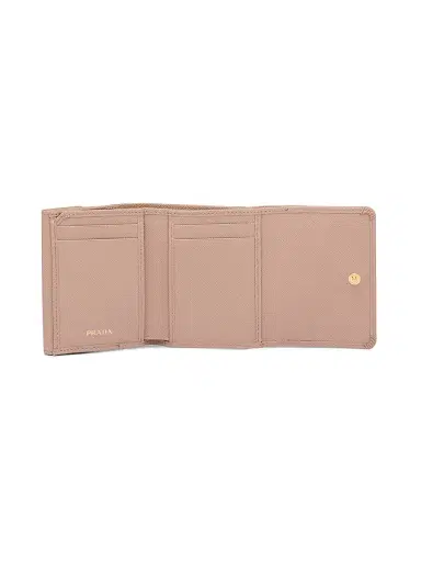 Prada Women's Small Saffiano Leather Wallet - Beige | Thumbnail 4 Prada Women's Small Saffiano Leather Wallet - Beige | Thumbnail 4