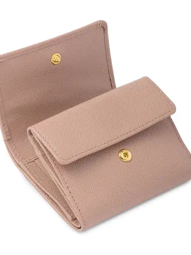 Prada Women's Small Saffiano Leather Wallet - Beige | Thumbnail 6 Prada Women's Small Saffiano Leather Wallet - Beige | Thumbnail 6