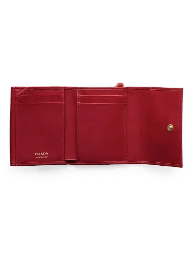 Prada Women's Small Leather Wallet - Red | Thumbnail 4 Prada Women's Small Leather Wallet - Red | Thumbnail 4