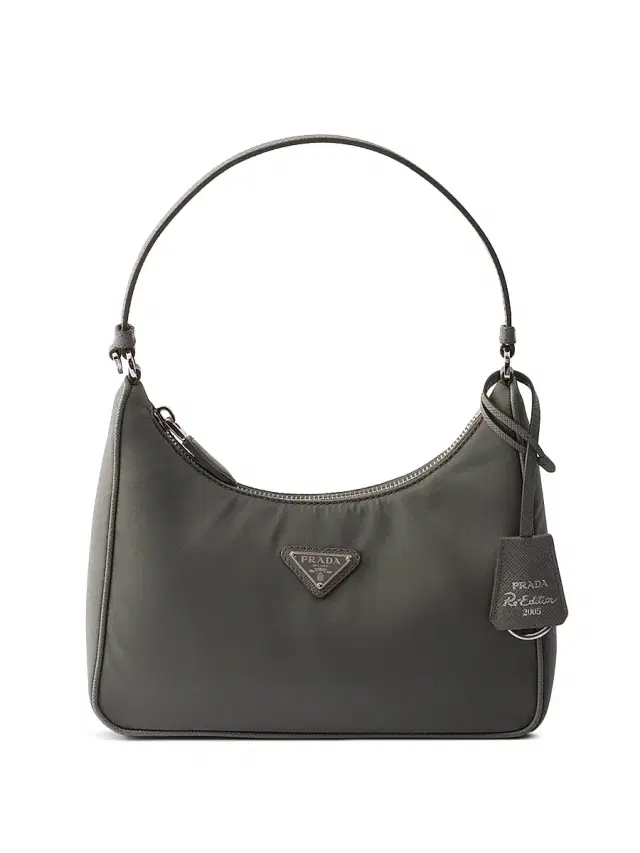 Women's Re-Edition 2005 Re-Nylon and Saffiano Mini Shoulder Bag - Dark Grey Women's Re-Edition 2005 Re-Nylon and Saffiano Mini Shoulder Bag - Dark Grey