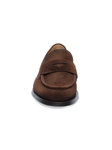 Santoni Women's Airglow Suede Penny Loafers | Thumbnail 3 Santoni Women's Airglow Suede Penny Loafers | Thumbnail 3