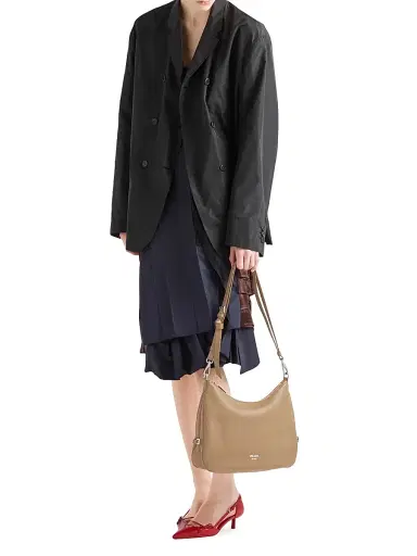 Prada Women's Leather Shoulder Bag - Beige | Thumbnail 2 Prada Women's Leather Shoulder Bag - Beige | Thumbnail 2