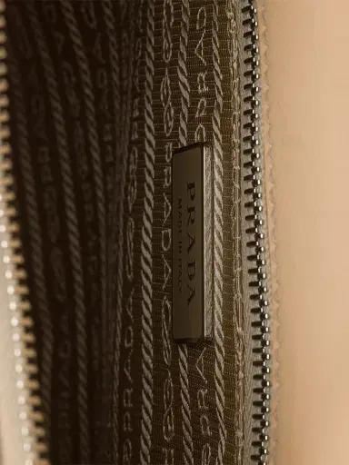 Prada Women's Leather Shoulder Bag - Beige | Thumbnail 7 Prada Women's Leather Shoulder Bag - Beige | Thumbnail 7