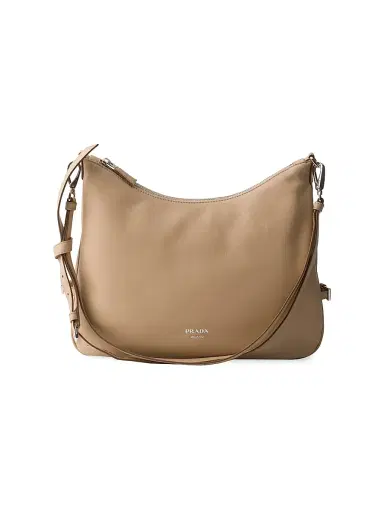 Prada Women's Leather Shoulder Bag - Beige | Thumbnail 1 Prada Women's Leather Shoulder Bag - Beige | Thumbnail 1