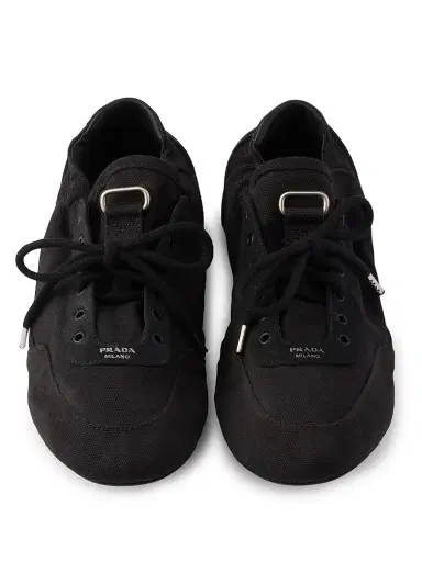 Prada Women's Collapse Canvas Sneakers - Black | Thumbnail 3 Prada Women's Collapse Canvas Sneakers - Black | Thumbnail 3