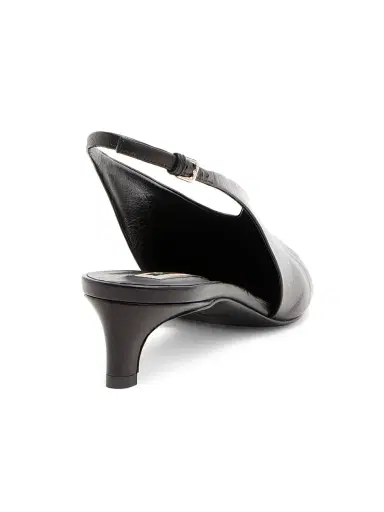 Jil Sander Women's 40MM Leather Slingback Pumps - Black | Thumbnail 3 Jil Sander Women's 40MM Leather Slingback Pumps - Black | Thumbnail 3