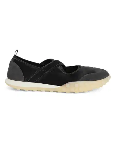 Jil Sander Women's Suede Trim Crisscross Slip-On Sneakers - Black - Size 11 | Thumbnail 1 Jil Sander Women's Suede Trim Crisscross Slip-On Sneakers - Black - Size 11 | Thumbnail 1