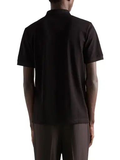 Prada Men's Piqué Polo Shirt - Black - Size XXXL | Thumbnail 4 Prada Men's Piqué Polo Shirt - Black - Size XXXL | Thumbnail 4