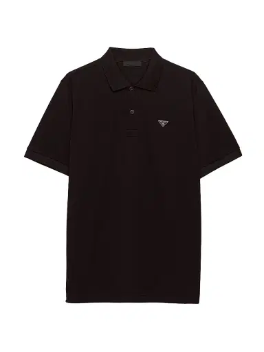 Prada Men's Piqué Polo Shirt - Black - Size XXXL | Thumbnail 1 Prada Men's Piqué Polo Shirt - Black - Size XXXL | Thumbnail 1