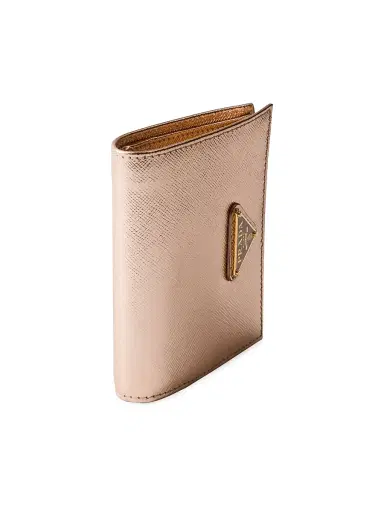 Prada Women's Small Saffiano Leather Wallet - Dusty Rose | Thumbnail 4 Prada Women's Small Saffiano Leather Wallet - Dusty Rose | Thumbnail 4
