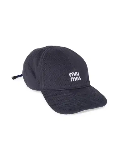 Miu Miu Women's Denim Baseball Cap - Navy - Size Large | Thumbnail 1 Miu Miu Women's Denim Baseball Cap - Navy - Size Large | Thumbnail 1