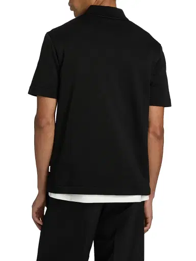 Jil Sander Men's Half-Zip Polo Shirt - Black | Thumbnail 5 Jil Sander Men's Half-Zip Polo Shirt - Black | Thumbnail 5