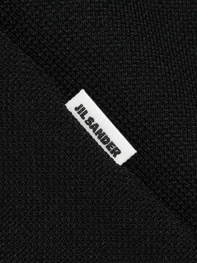 Jil Sander Men's Half-Zip Polo Shirt - Black | Thumbnail 7 Jil Sander Men's Half-Zip Polo Shirt - Black | Thumbnail 7
